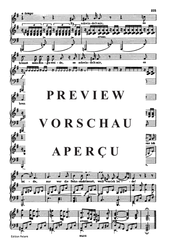 gallery: Lied der Mignon D.877-4, nur wer die sehnsucht kennt , , (Gesang tief + Klavier)