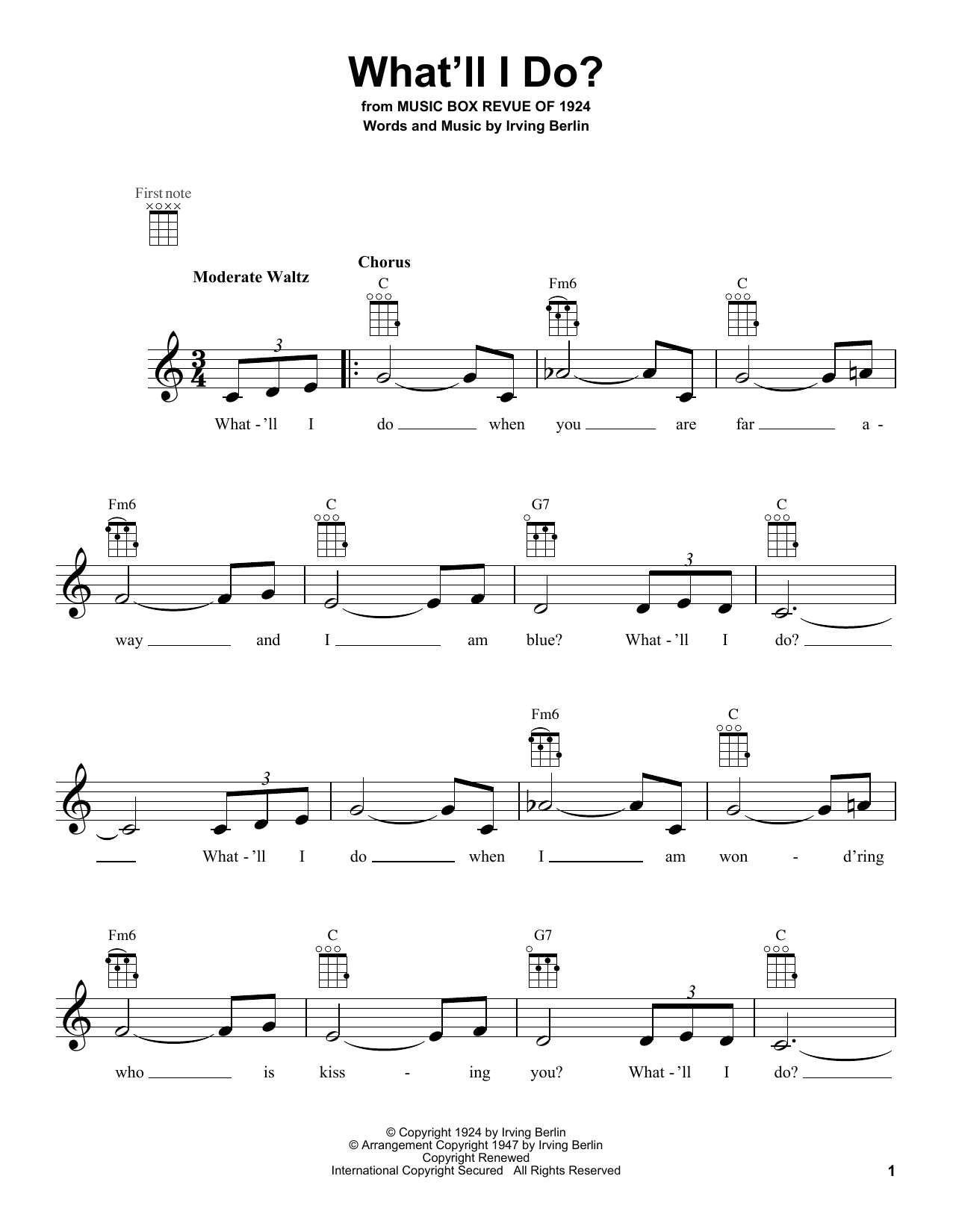 Product gallery: Page 1 of 1 What'll I Do?, Irving Berlin