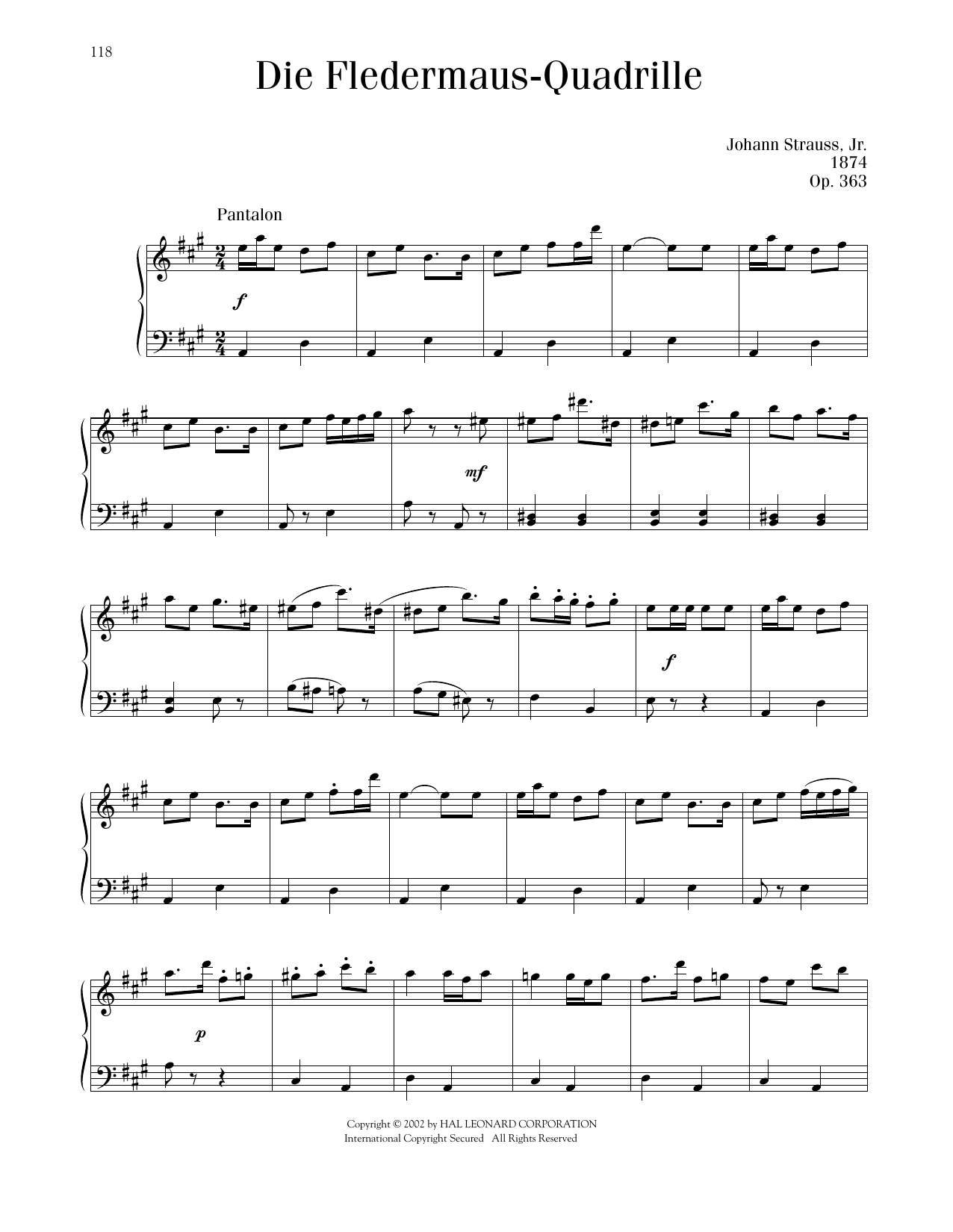 Produktbild zu: Fledermaus-Quadrille, Op. 363