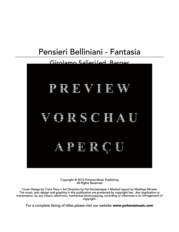 Product gallery: Page 3 of 11 Pensieri Belliniani - Fantasia, , (clarinet in Bb and piano)
