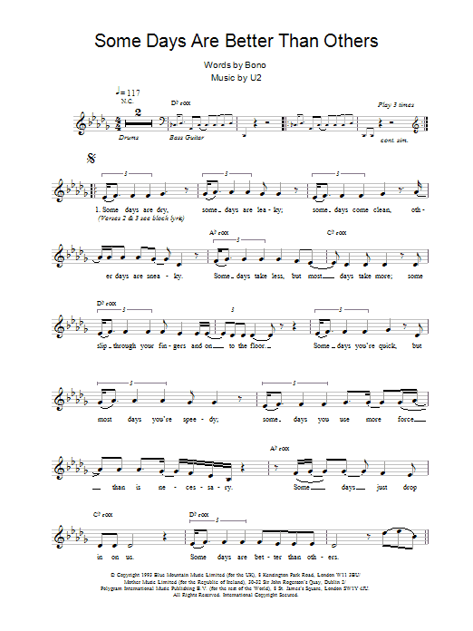 Produktgalerie: Seite 1 von 1 Some Days Are Better Than Others, U2, Melodieinstrument