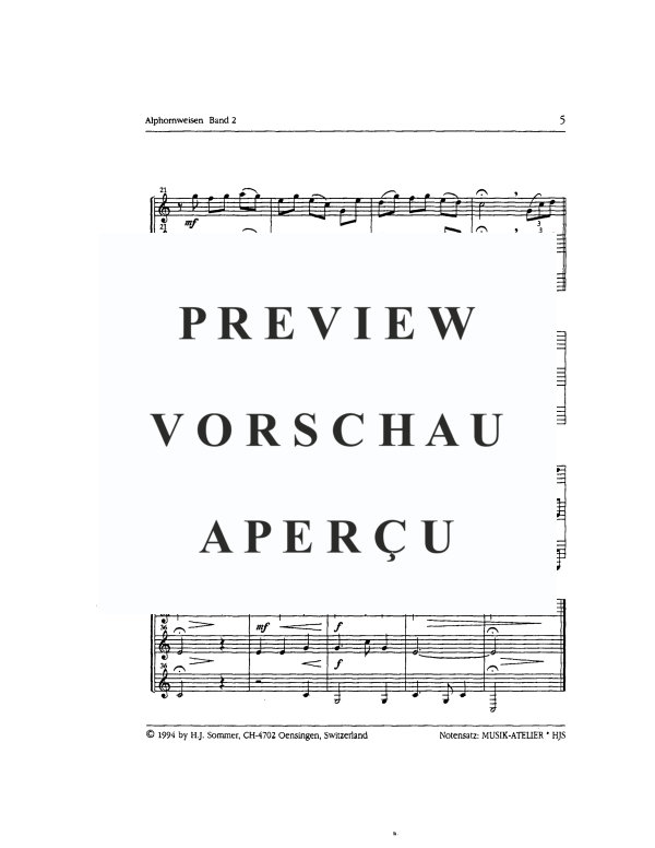 Produktgalerie: Seite 7 von 11 Alphornweisen, , Alphorn Solo, Duett, Trio oder Quartett