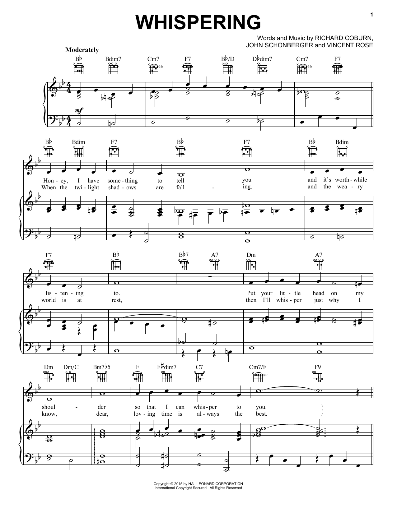 Produktgalerie: Seite 1 von 1 Whispering, John Schonberger, Gesang, Gitarre, Klavier