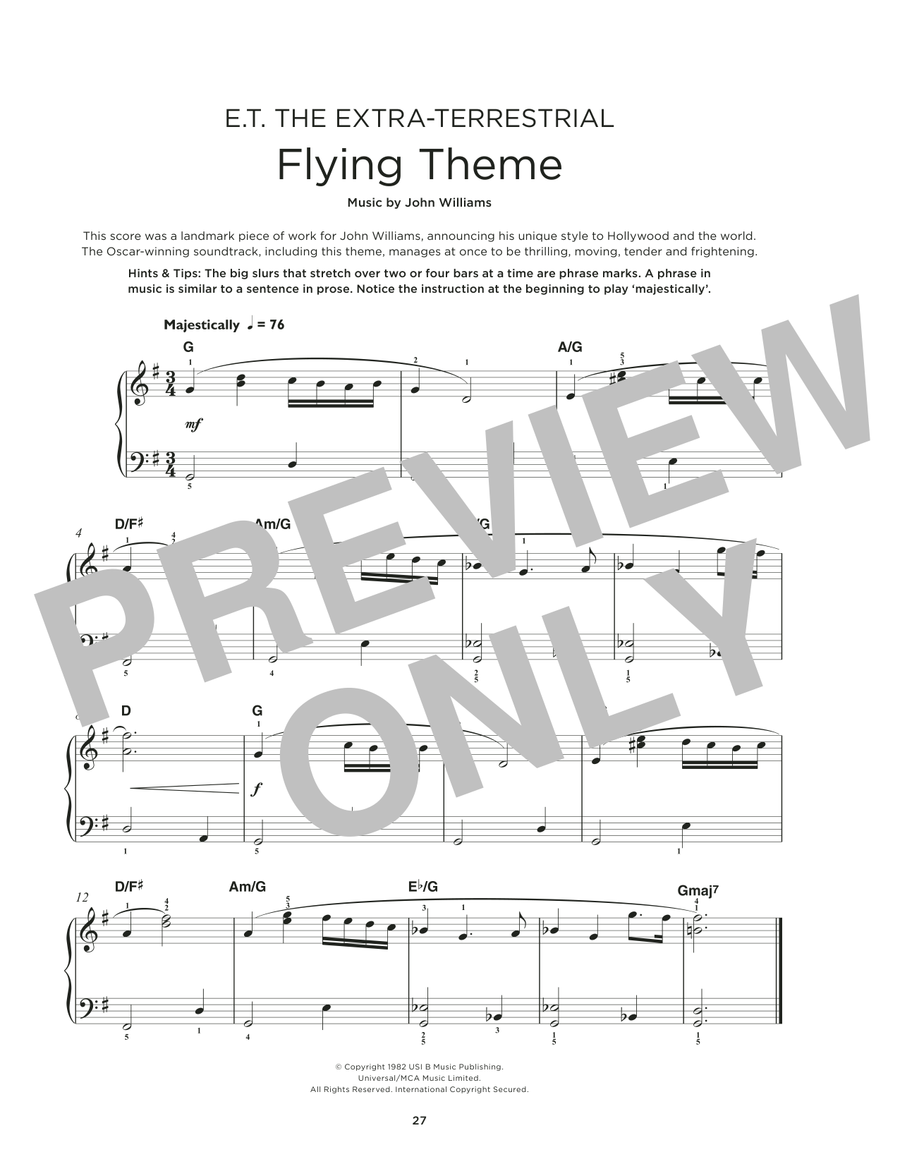 Product picture to: Theme From E.T. (The Extra-Terrestrial)