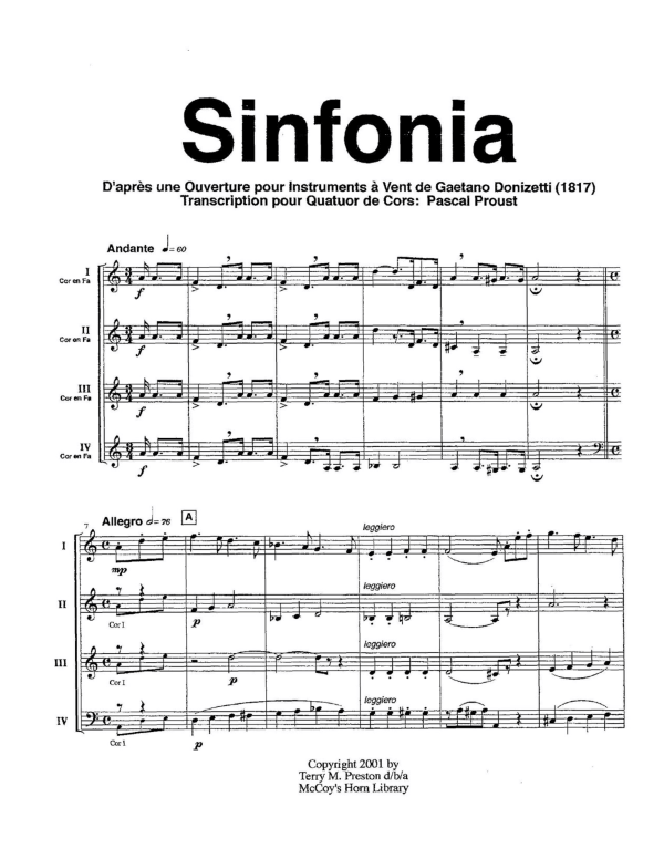 Product picture to: SinfoniaGaetano Donizetti