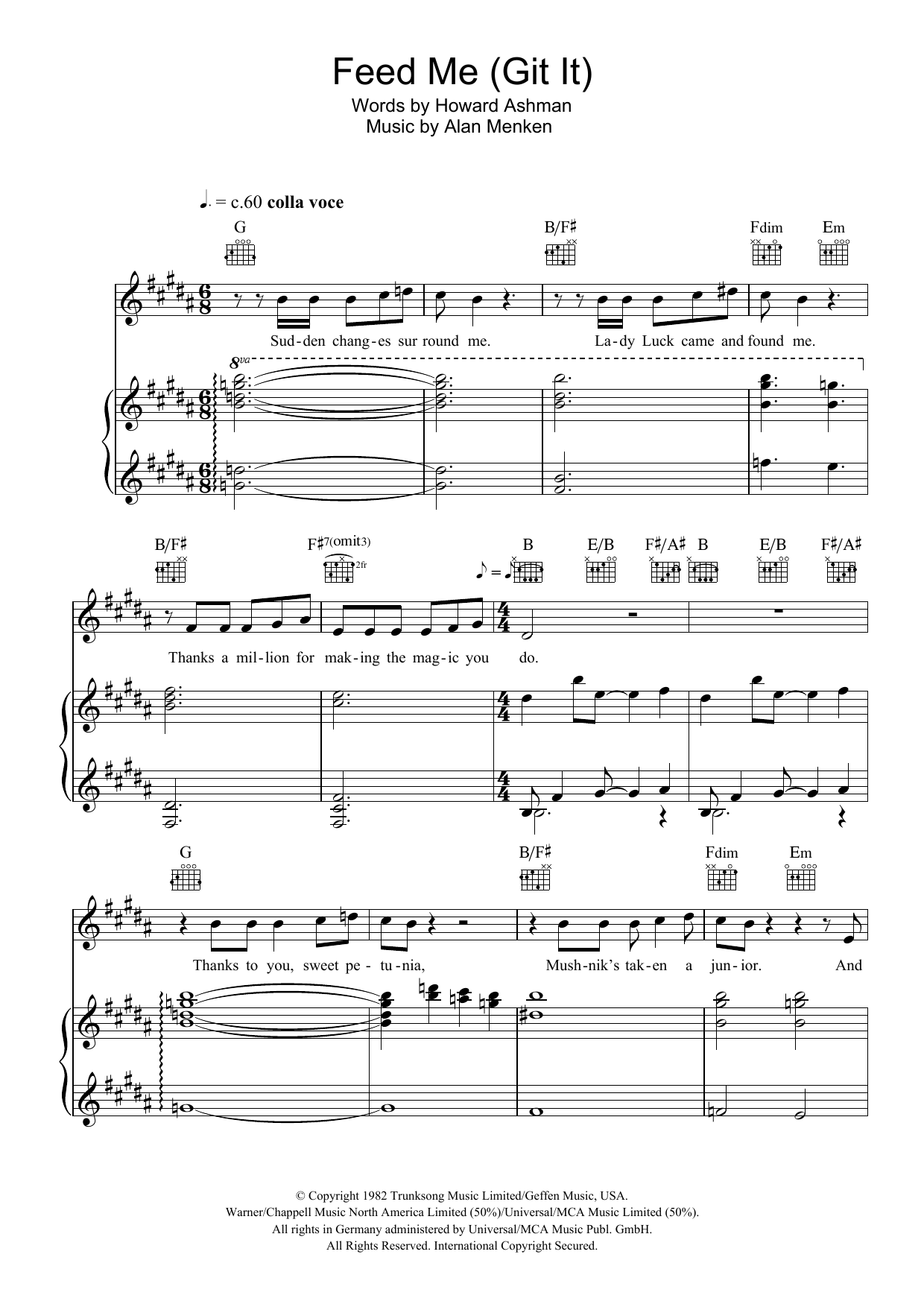Produktbild zu: Feed Me (from Little Shop of Horrors)