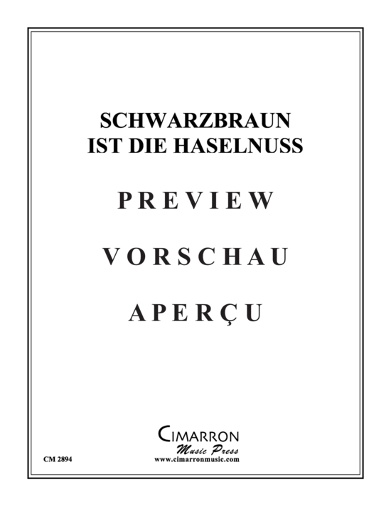gallery: Schwarzbraun Ist Die Haselnuss , , (Blechbläserquintett)