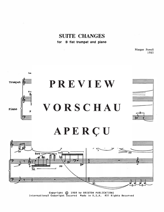Produktgalerie: Seite 4 von 21 Suite Changes , , (Trompete und Klavier)