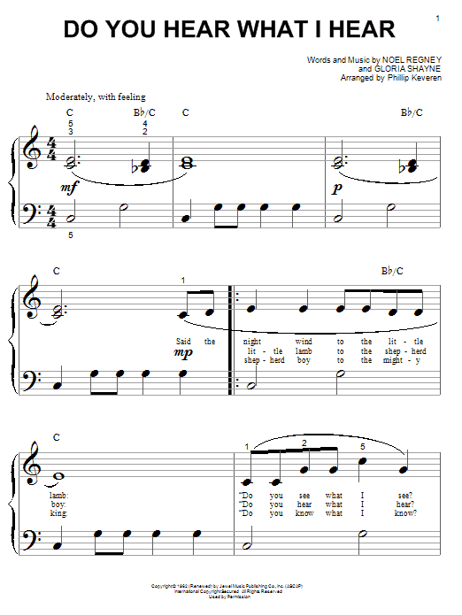 Produktbild zu: Do You Hear What I Hear (arr. Phillip Keveren)