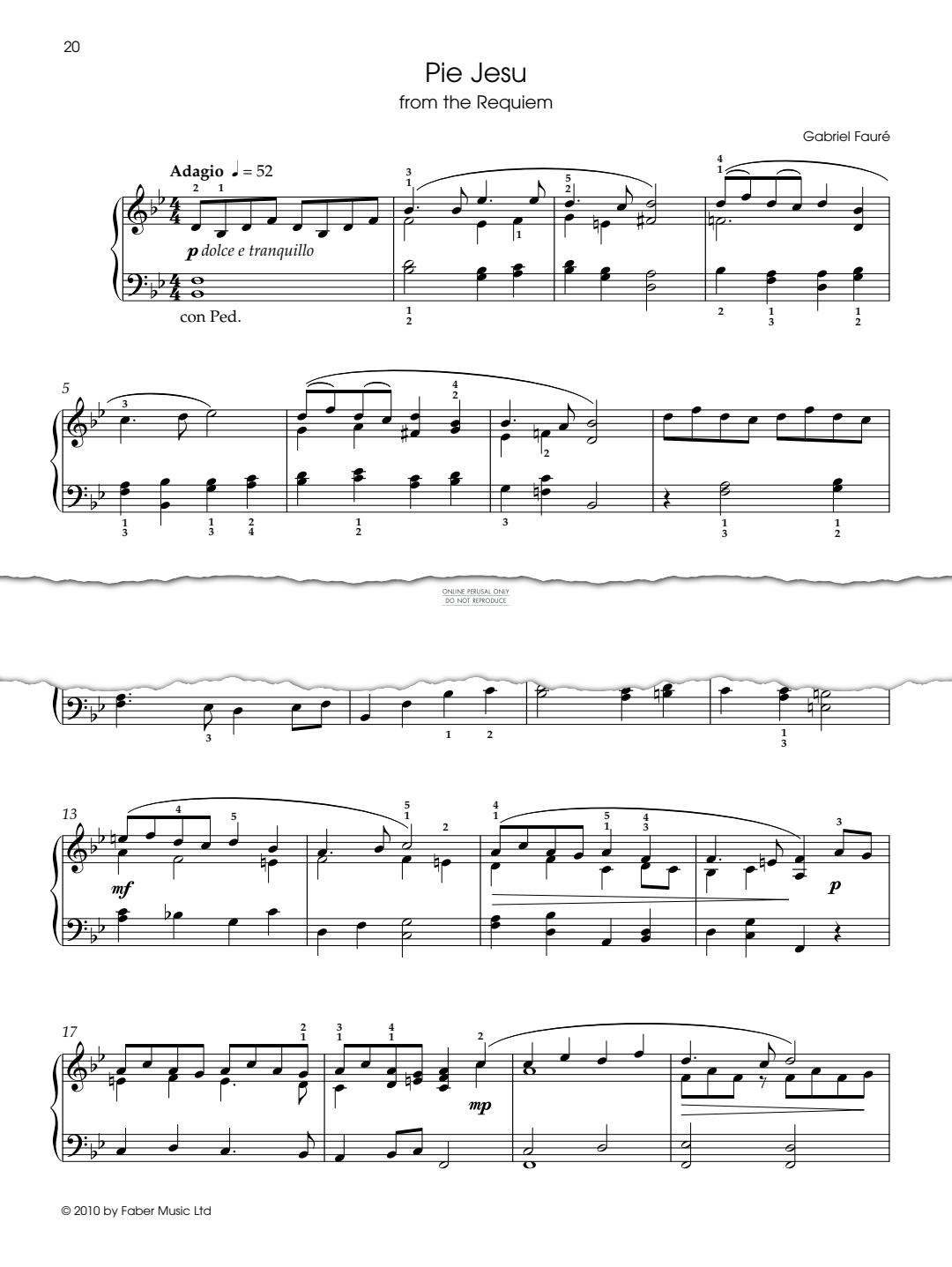 Product gallery: Page 1 of 1 Pie Jesu (from 'Requiem'), Gabriel Faure