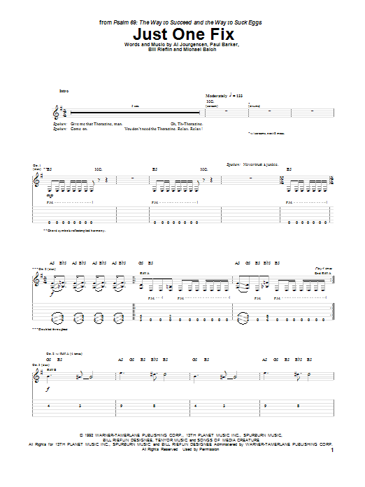 Produktgalerie: Seite 1 von 1 Just One Fix, Ministry, Gitarre