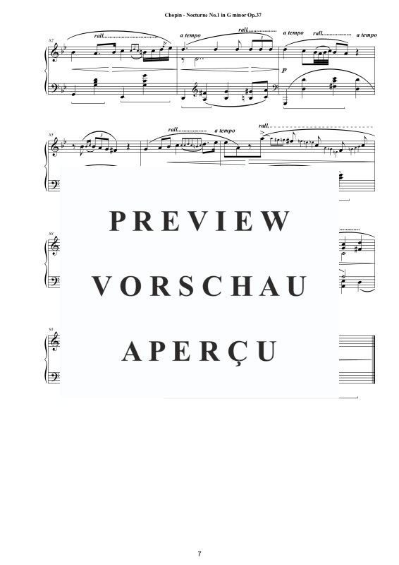 Produktgalerie: Seite 8 von 8 Nocturne Nr. 1 G-Moll Op. 37, , Klavier Solo