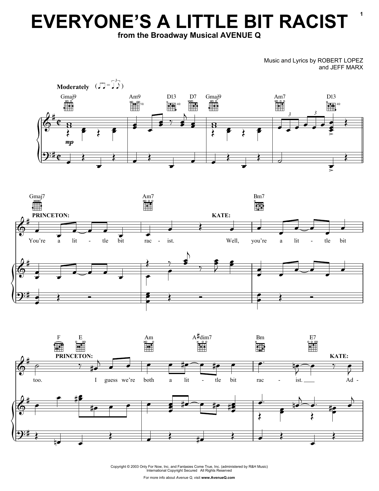 Produktbild zu: Everyone's A Little Bit Racist (from Avenue Q)