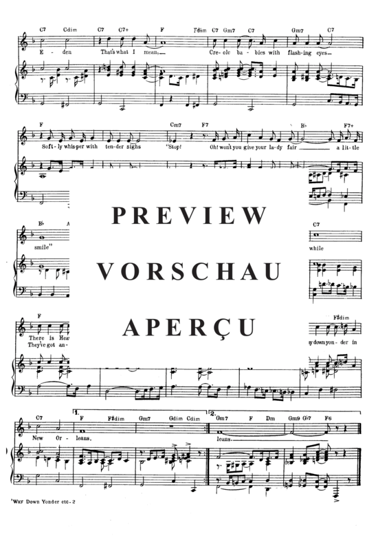 Produktgalerie: Seite 4 von 8 Way Down Yonder In New Orleans , Popular Standard, Klavier und Gesang