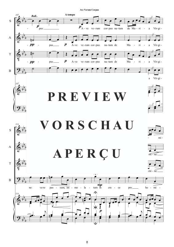 Produktgalerie: Seite 9 von 11 Ave verum corpus, , Sopran, Gemischter Chor und Orgel