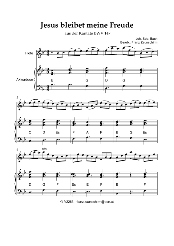 Product picture to: Jesus bleibet meine FreudeJohann Sebastian Bach