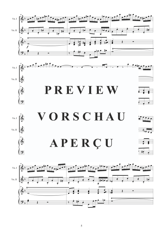 Produktgalerie: Seite 6 von 11 Doppel Konzert 2 Violinen D-Moll BWV 1043, , 2 Violinen und Cembalo/Klavier