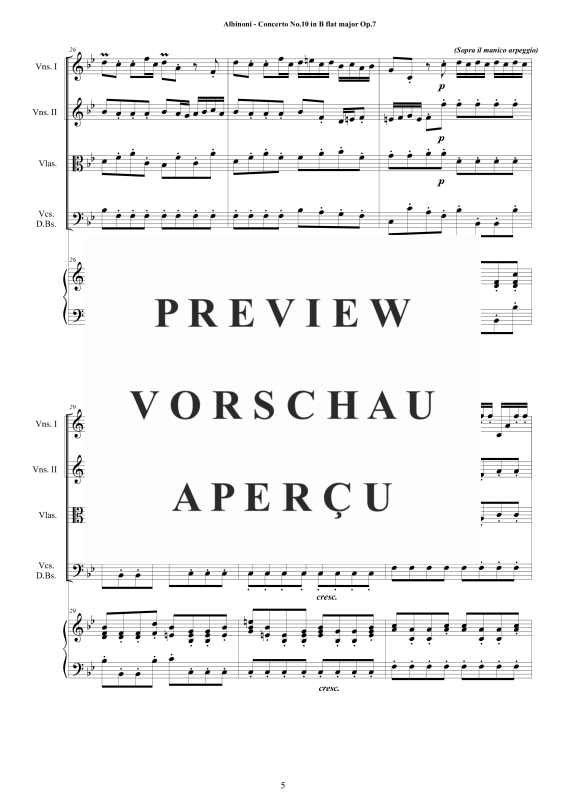Product gallery: Page 6 of 11 Concerto No.10 in B-Dur Op.7, , String Ensemble and Harpsichord