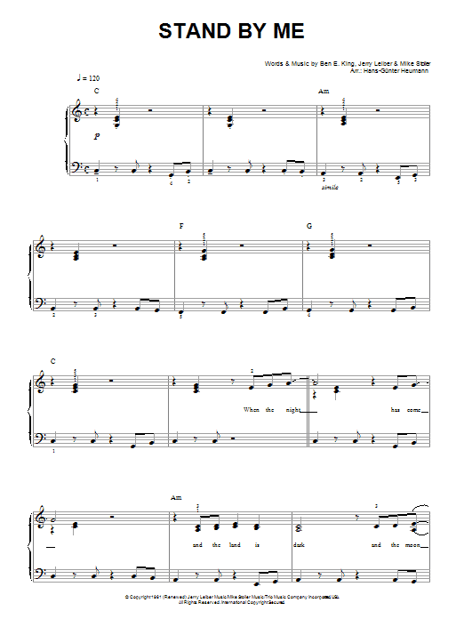 Produktgalerie: Seite 1 von 1 Stand By Me, Ben E. King, Klavier