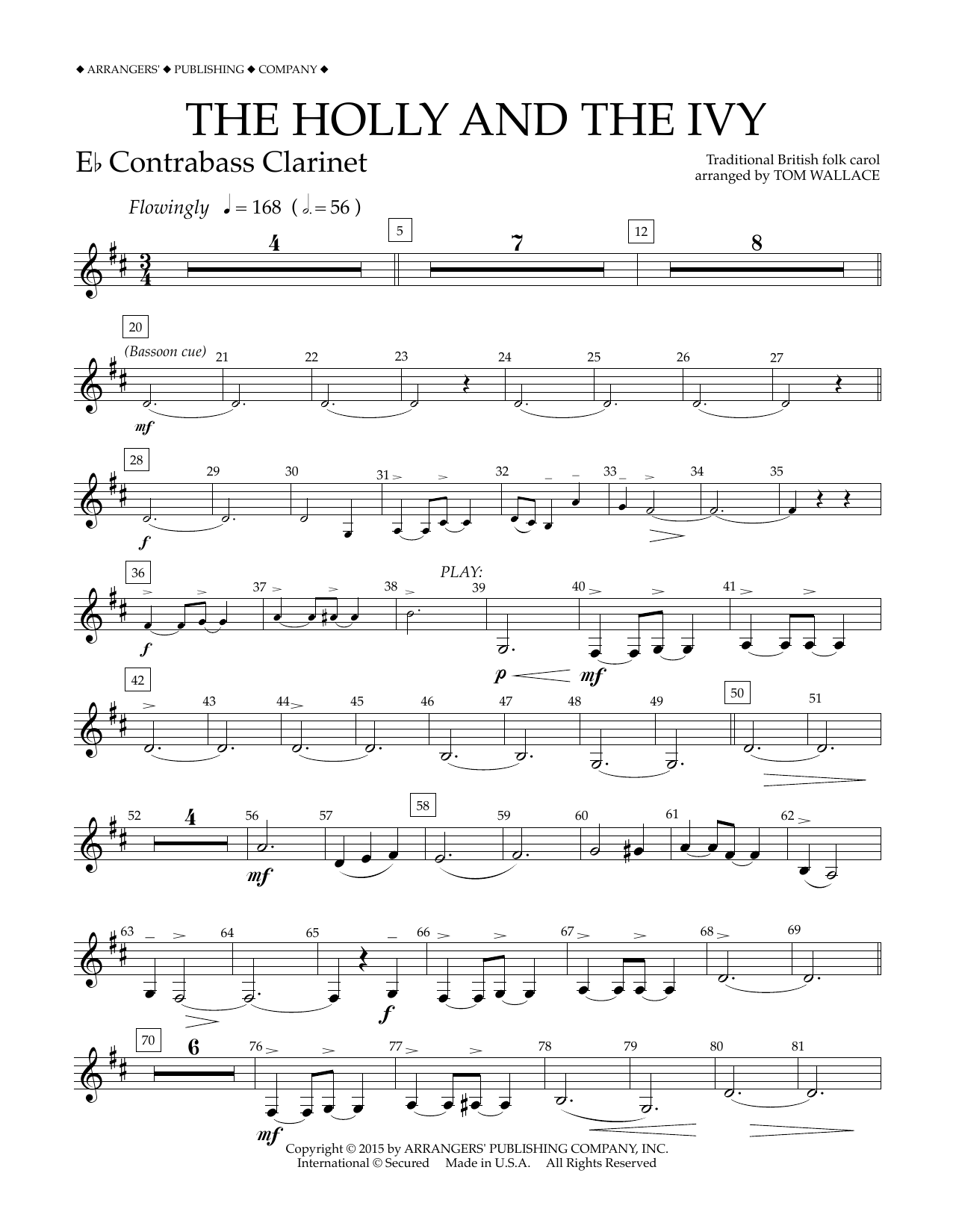 Produktbild zu: The Holly and the Ivy - Eb Contra Bass Clarinet