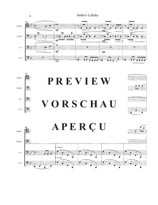 Product gallery: Page 6 of 15 Jimbo´s Lullaby , , (Tuba Quartett EETT)