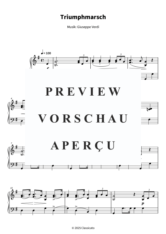Product gallery: Page 5 of 6 Triumphmarsch - Vereinfachte Fassung, , Piano Solo