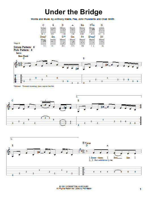 Product gallery: Page 1 of 1 Under The Bridge, Red Hot Chili Peppers
