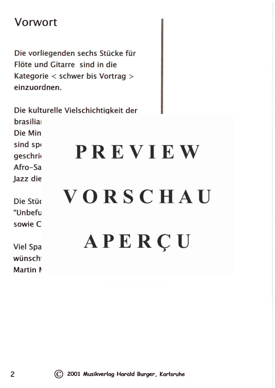 gallery: Sechs Mininos - Sechs Stücke für Flöte & Gitarre, , Querflöte und Gitarre - Partitur