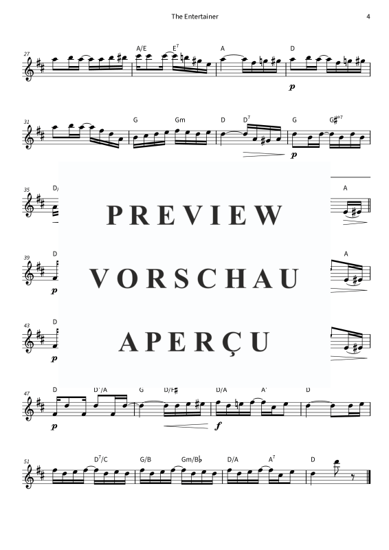 gallery: The Entertainer - A Ragtime Two Step, , Klarinette in B