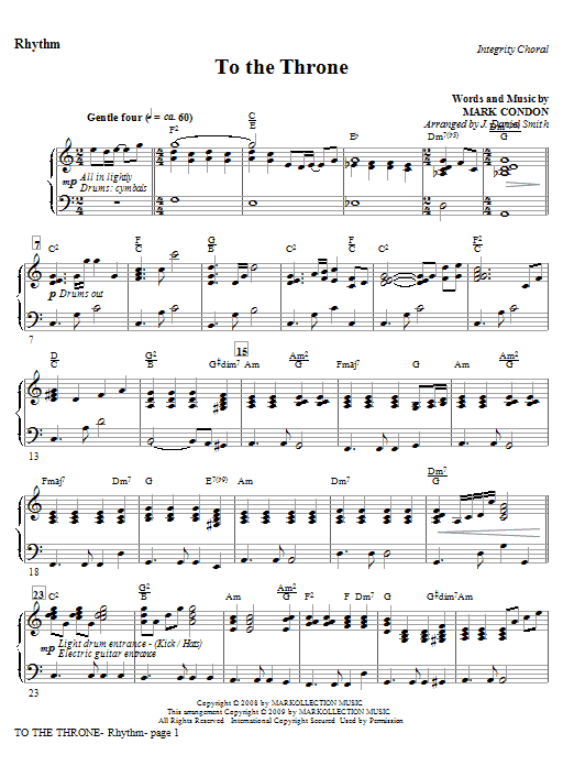 Produktgalerie: Seite 1 von 1 To The Throne - Violin 1, J. Daniel Smith, Chor