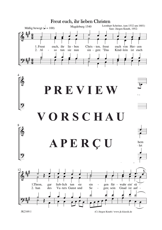 Produktgalerie: Seite 2 von 3 Freut euch, ihr lieben Christen, , Gemischter Chor