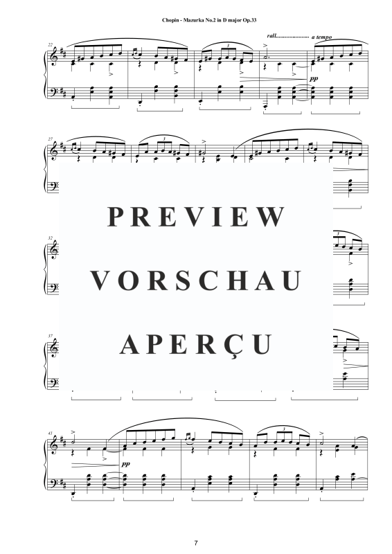Produktgalerie: Seite 8 von 11 4 Mazurkas Op.33 für Klavier - Vollständige Partituren, , Klavier Solo