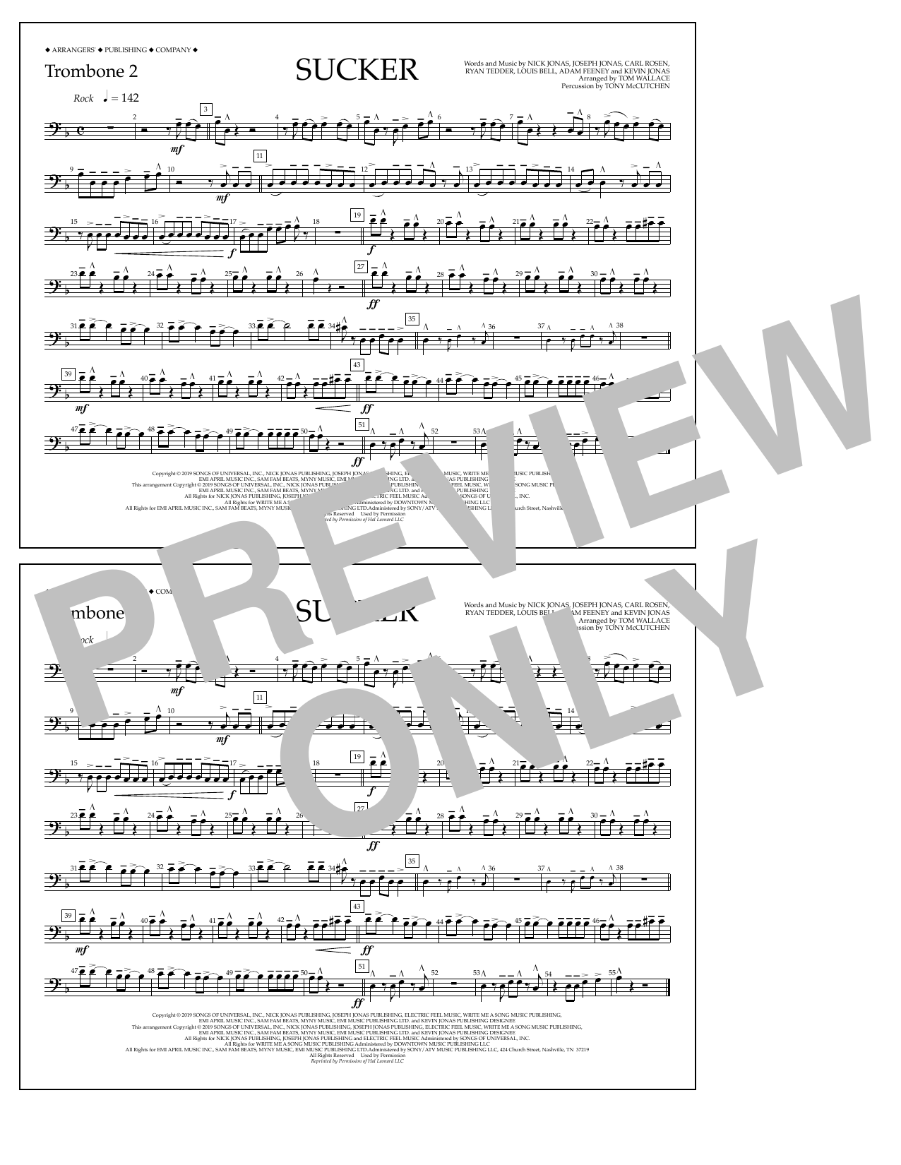 Produktbild zu: Sucker (arr. Tom Wallace) - Trombone 2