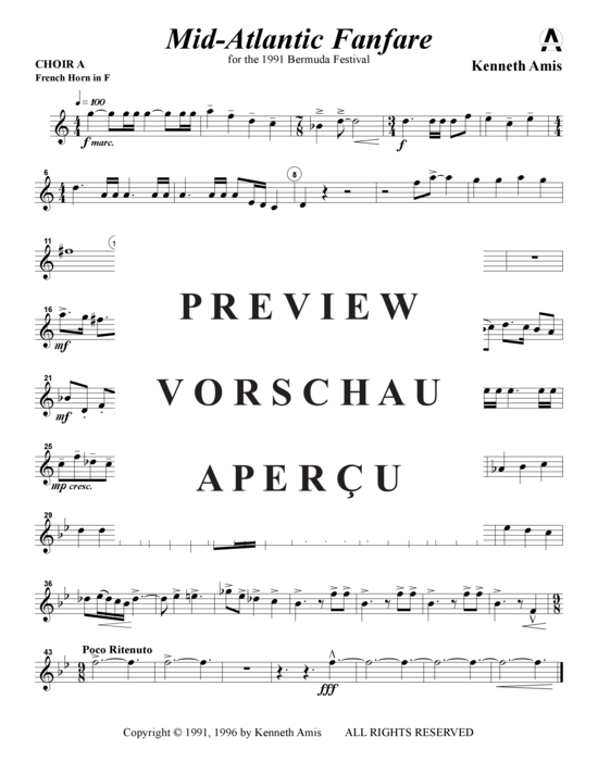 Produktgalerie: Seite 21 von 21 Mid-Atlantic Fanfare , , (Doppel-Blechbläserquintett)