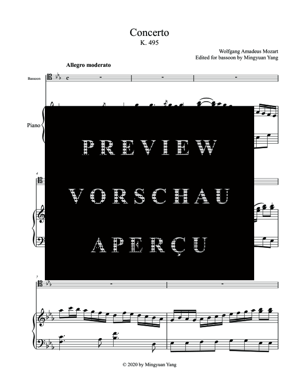 gallery: Concerto in E-flat Major, K. 495, , (Fagott und Klavier)