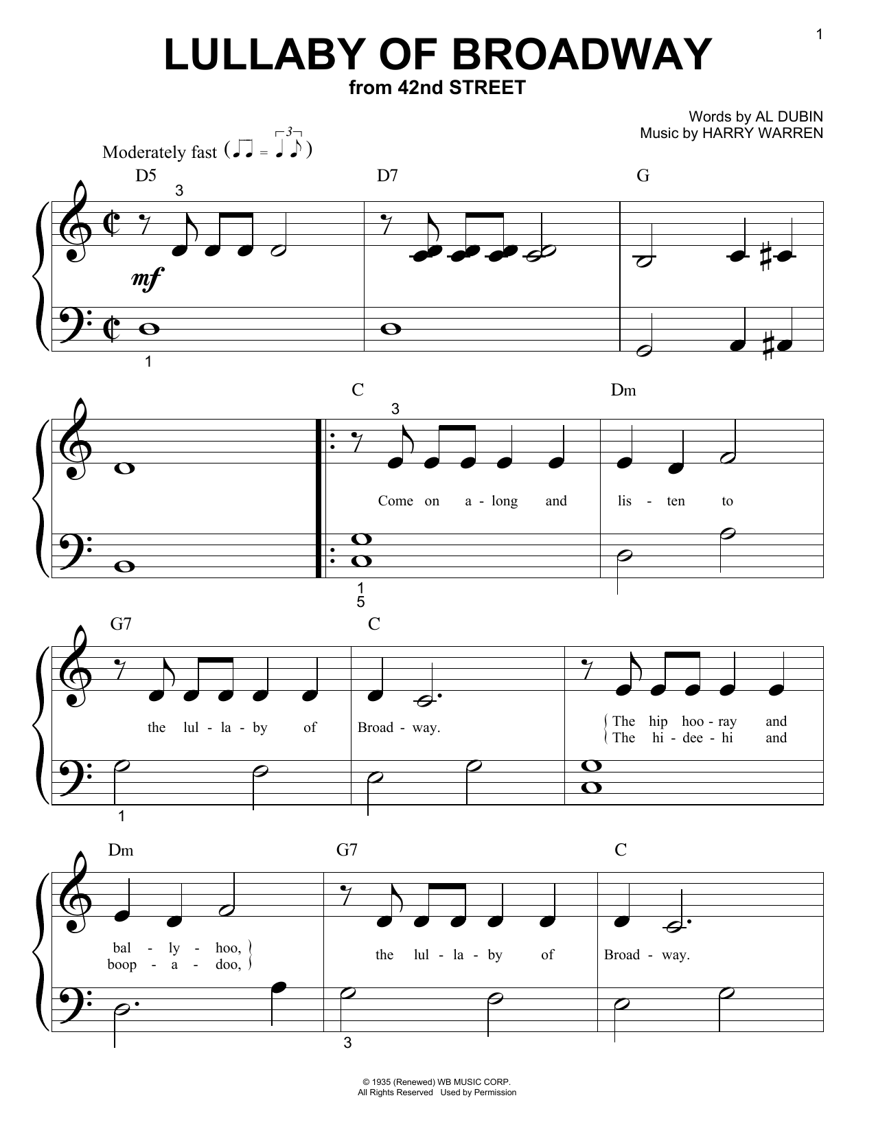 Product gallery: Page 1 of 1 Lullaby Of Broadway, Harry Warren