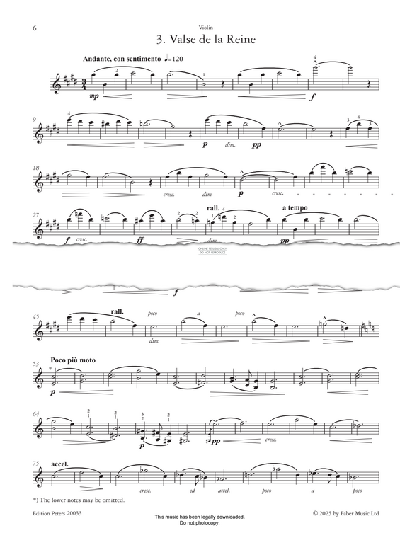Product picture to: Valse de la Reine (from 'Four Characteristic Waltzes Op.22')