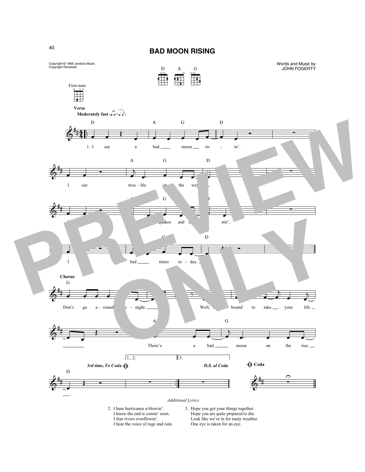 Produktgalerie: Seite 1 von 1 Bad Moon Rising, Creedence Clearwater Revival