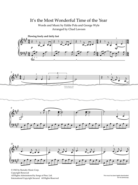 Produktgalerie: Seite 1 von 1 It's The Most Wonderful Time Of The Year, George Wyle, Klavier