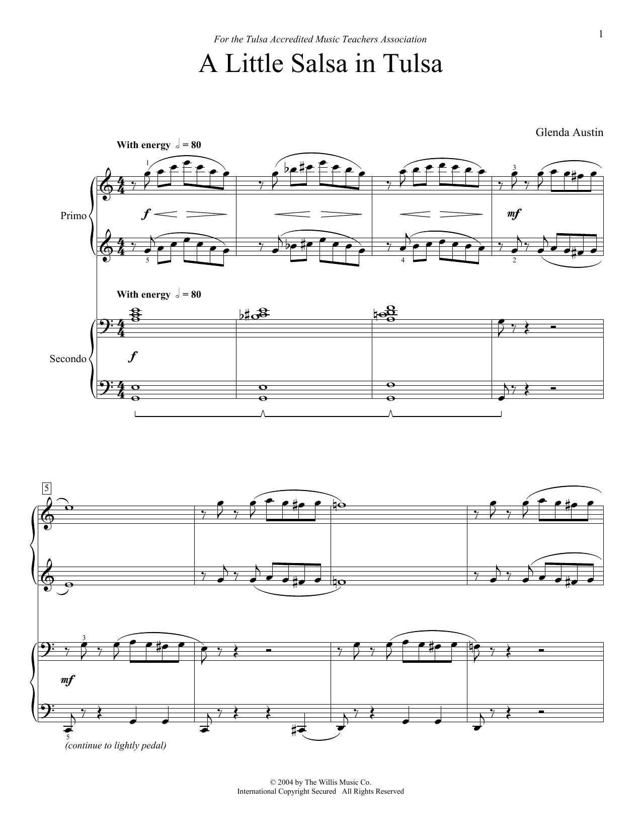 Produktgalerie: Seite 1 von 1 A Little Salsa In Tulsa, Glenda Austin, Klavier