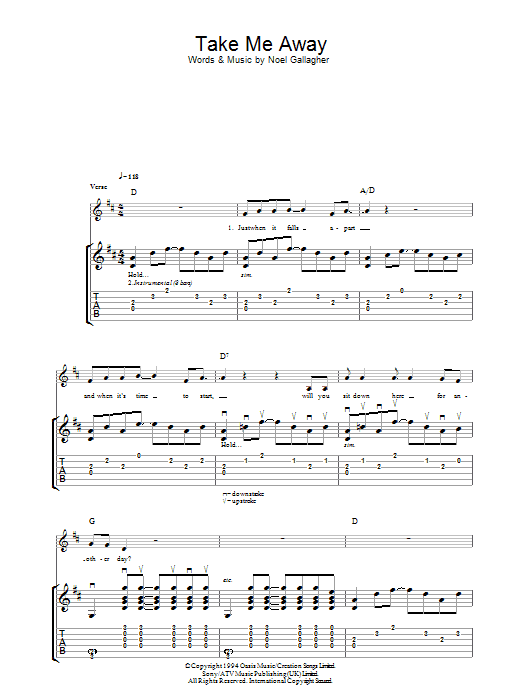Produktgalerie: Seite 1 von 1 Take Me Away, Oasis, Gitarre