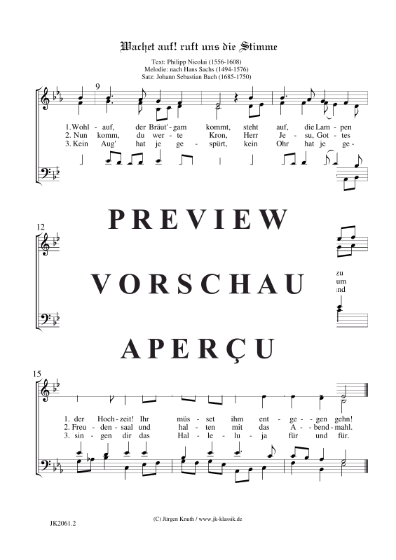 Produktgalerie: Seite 3 von 3 Wachet auf! ruft uns die Stimme, , Gemischter Chor