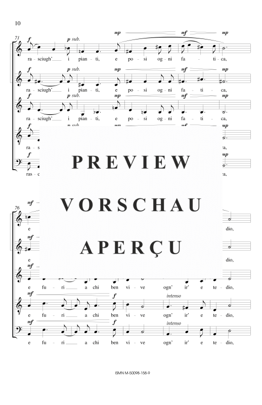 gallery: O nott´ o dolce tempo, , Gemischter Chor SSATB