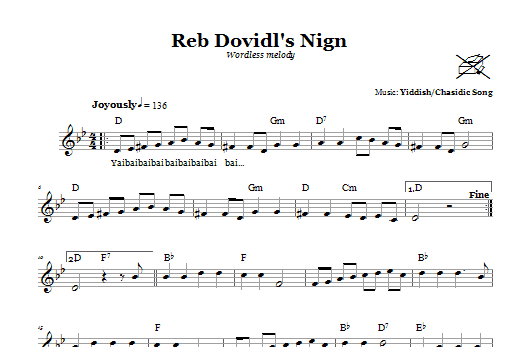 Product gallery: Page 1 of 1 Reb Dovidl's Nign (Wordless Melody), Yiddish/Chasidic Song