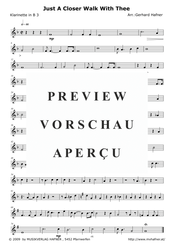 Product gallery: Page 5 of 9 Just A Closer Walk With Thee, , (Clarinet Quintet)