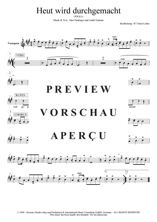 Product gallery: Page 11 of 11 Heut wird durchgemacht , Hofbräuhaus-Band, (Combo + 3 Horns)