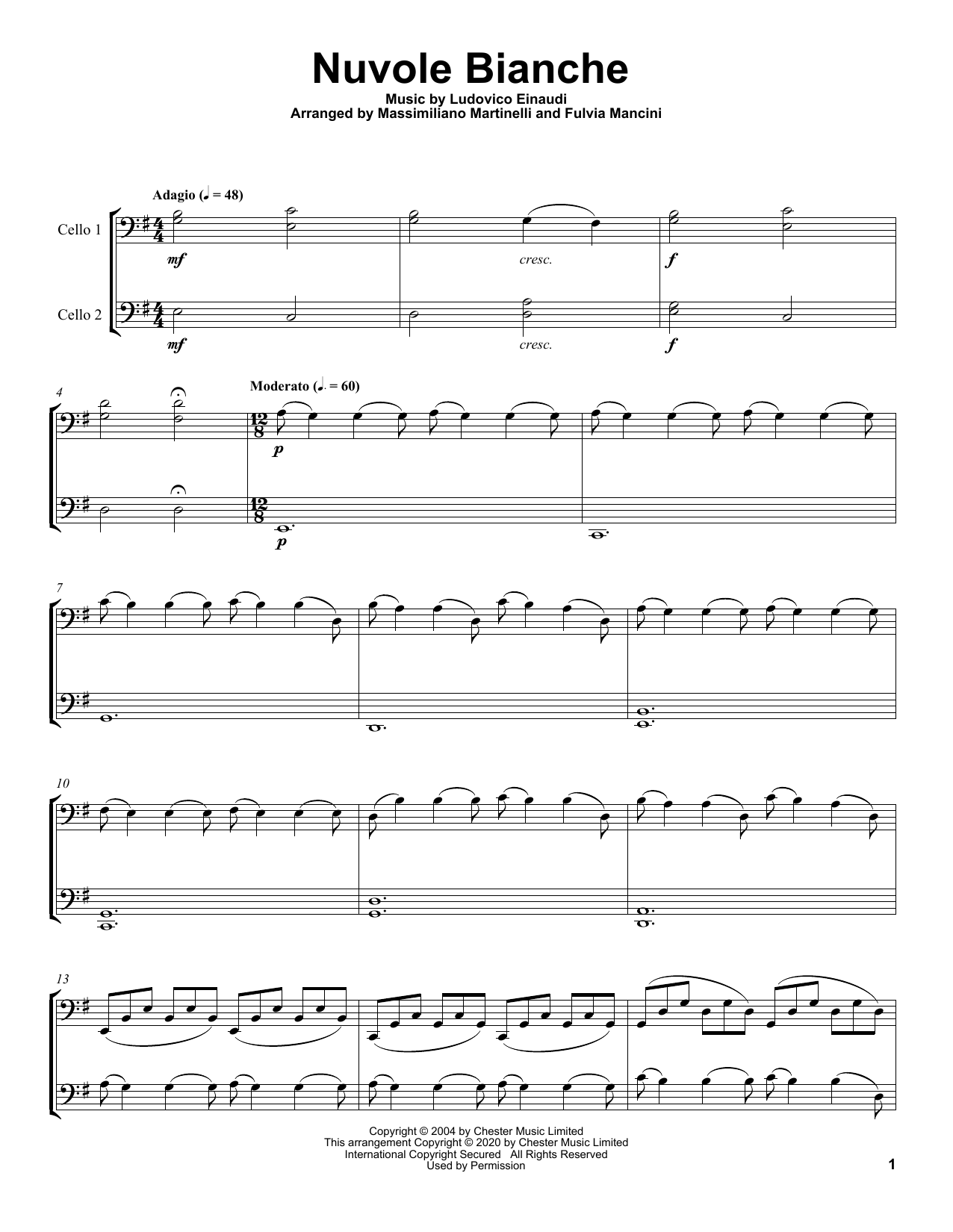 Produktbild zu:  Nuvole Bianche - Mr. & Mrs. Cello
