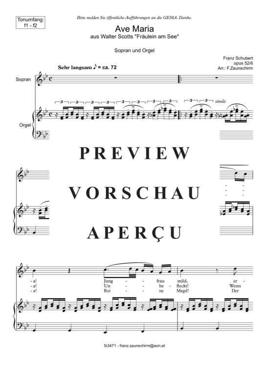 gallery: Ave Maria f1 - f2 , , (Sopran + Orgel)