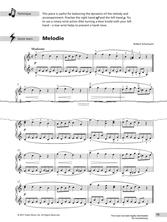 Produktgalerie: Seite 1 von 1 Melodie, Robert Schumann, Klavier