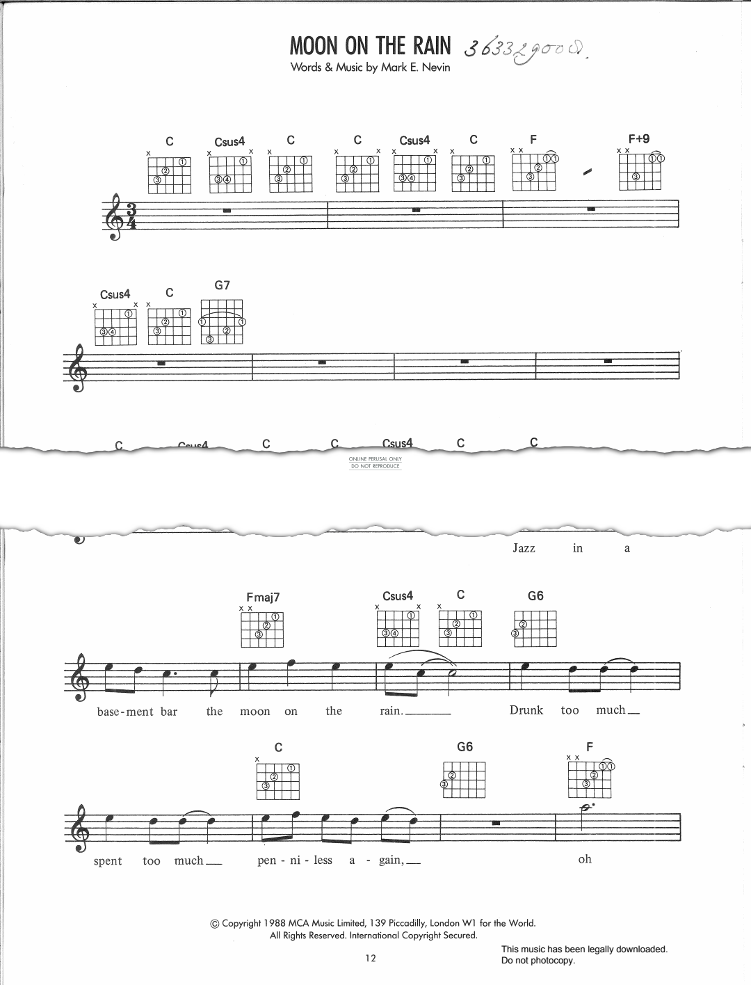 Produktbild zu: Moon On The Rain
